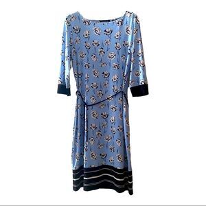 LIZ CLAIBORNE Floral Sheath Dress Baby Blue Small